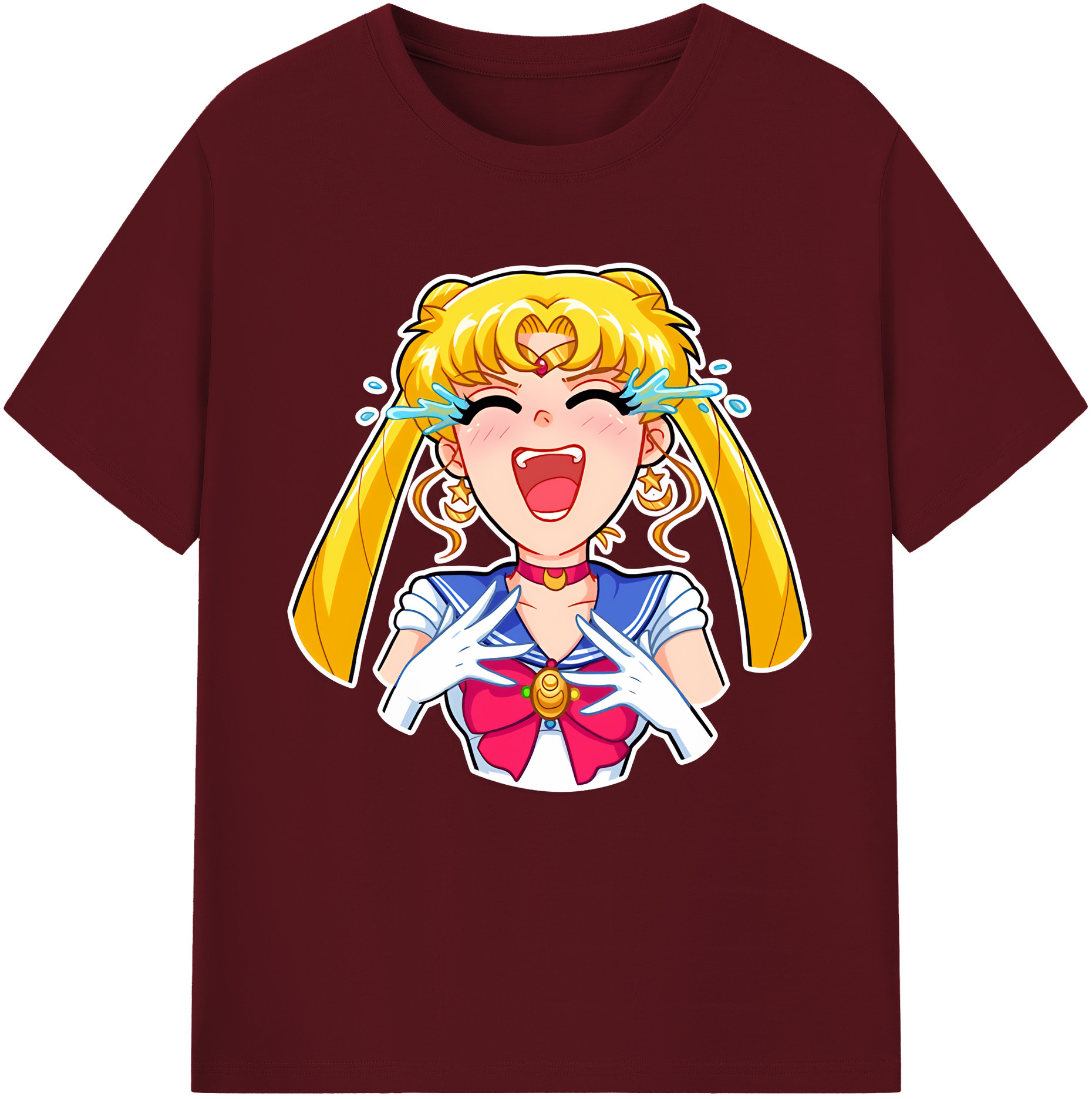 （画像用） 美少女戦士セーラームーン 月野 うさぎ つきの うさぎ Sailor Moon Tsukino Usagi 綿100％半袖Tシャツ（フロントプリント）